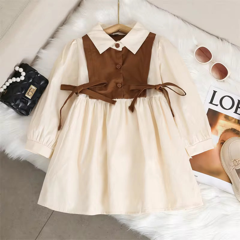 Vestido Korean 🇰🇷 Elegância Coreana ✨ — Atemporal 🕰️, Estilo Preppy 🎓 com Franzidos 🌸