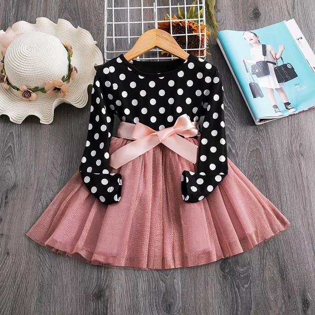 Vestido Nicole Doce Glamour Infantil 🥰 – Poá com Brilho de Fada 🌟🧚♀️ e Laço Encantador 🎀: Peça desejo para Mini Divas 🔥