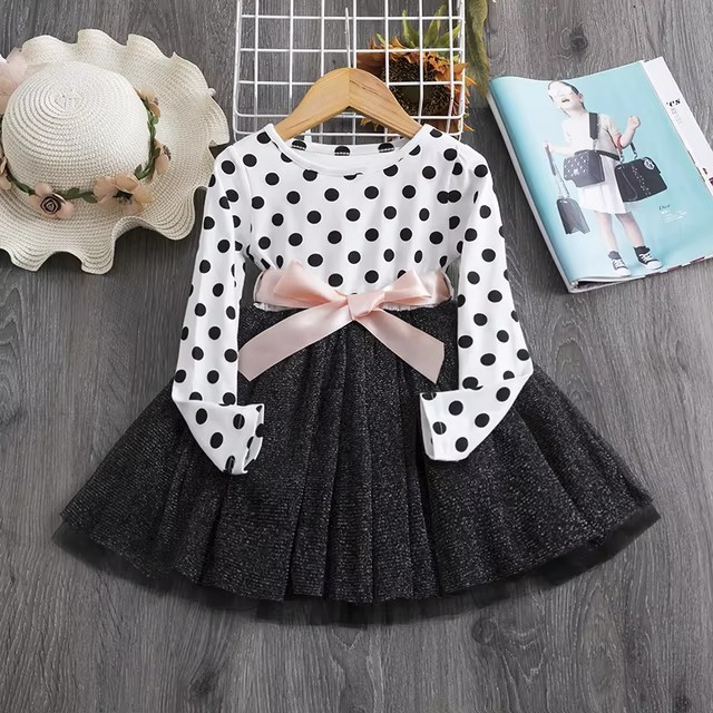 Vestido Nicole Doce Glamour Infantil 🥰 – Poá com Brilho de Fada 🌟🧚♀️ e Laço Encantador 🎀: Peça desejo para Mini Divas 🔥