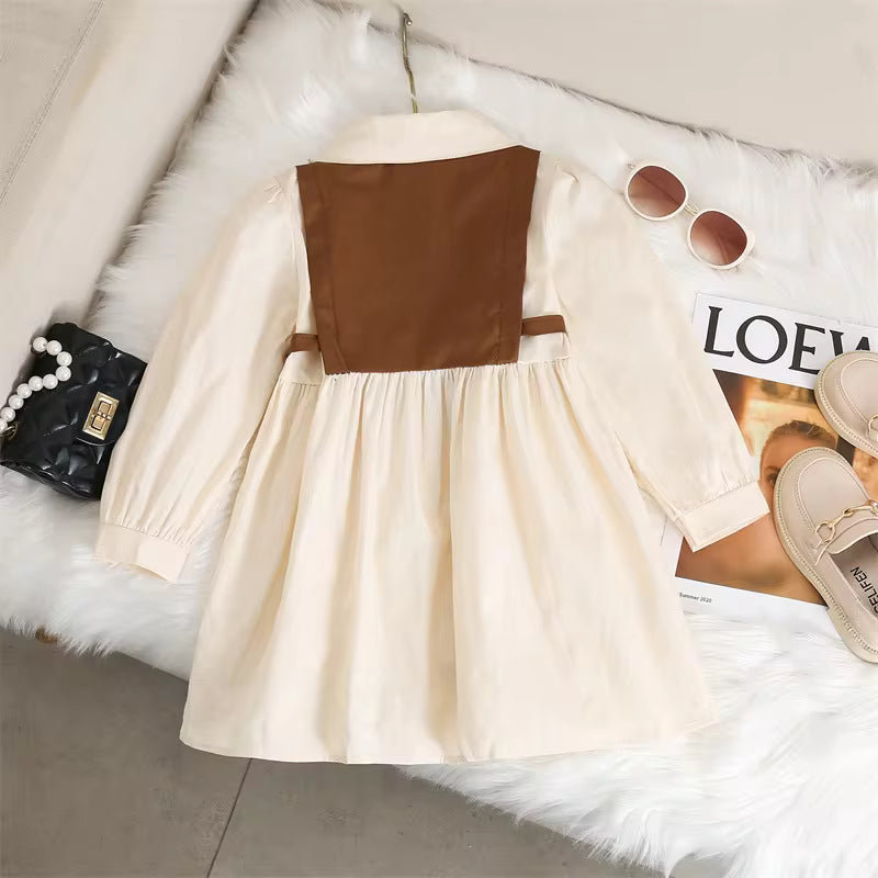 Vestido Korean 🇰🇷 Elegância Coreana ✨ — Atemporal 🕰️, Estilo Preppy 🎓 com Franzidos 🌸