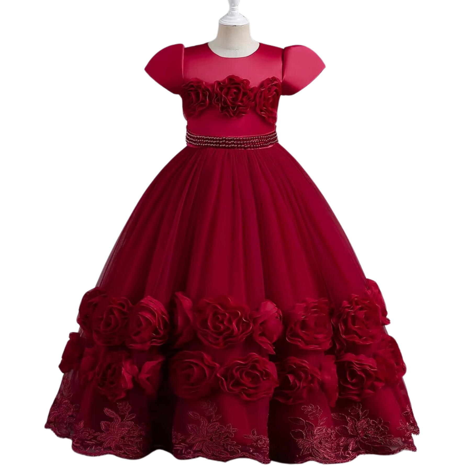 Vestido Arabella Luxo Floral ⚜️🌼 – Silhueta de Mini It-Girl 👗🌟 com Tule Esvoaçante 🦋☁️