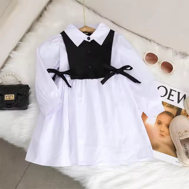 Vestido Korean 🇰🇷 Elegância Coreana ✨ — Atemporal 🕰️, Estilo Preppy 🎓 com Franzidos 🌸