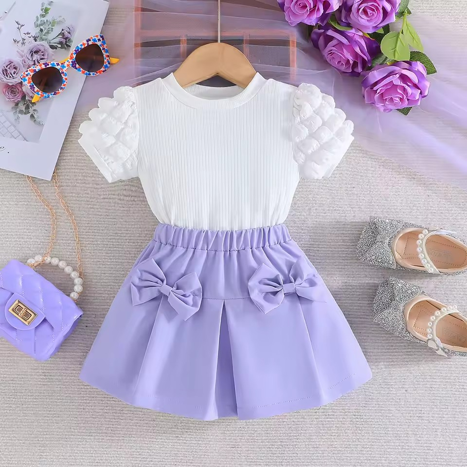 Conjunto Amanda Girlcore 🎀💖 – em Casimira ☁️ para o Verão 🍦☀️