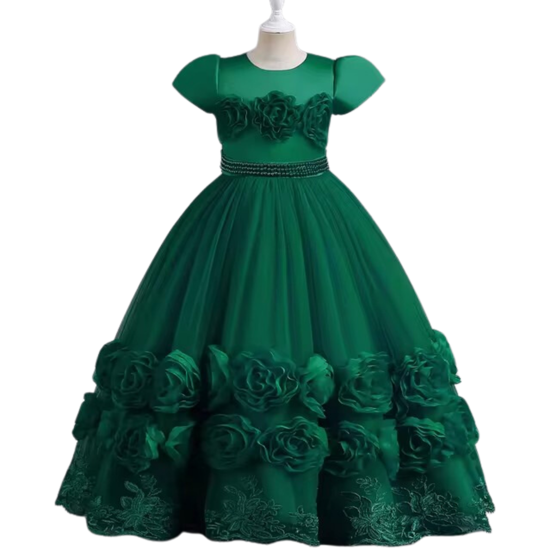 Vestido Arabella Luxo Floral ⚜️🌼 – Silhueta de Mini It-Girl 👗🌟 com Tule Esvoaçante 🦋☁️