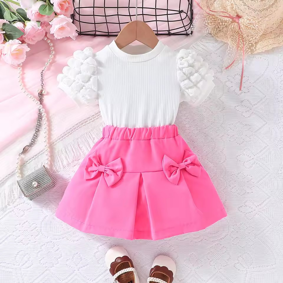 Conjunto Amanda Girlcore 🎀💖 – em Casimira ☁️ para o Verão 🍦☀️