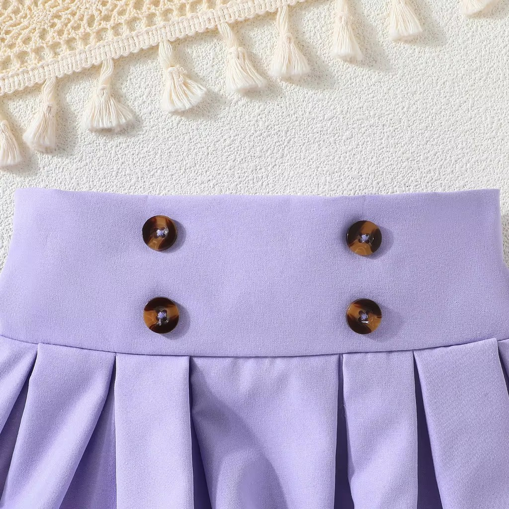 Conjunto Amélia Princesa Moderna 👑👗 – Blusa Puff 💖 Saia Plissada Atemporal ⏳