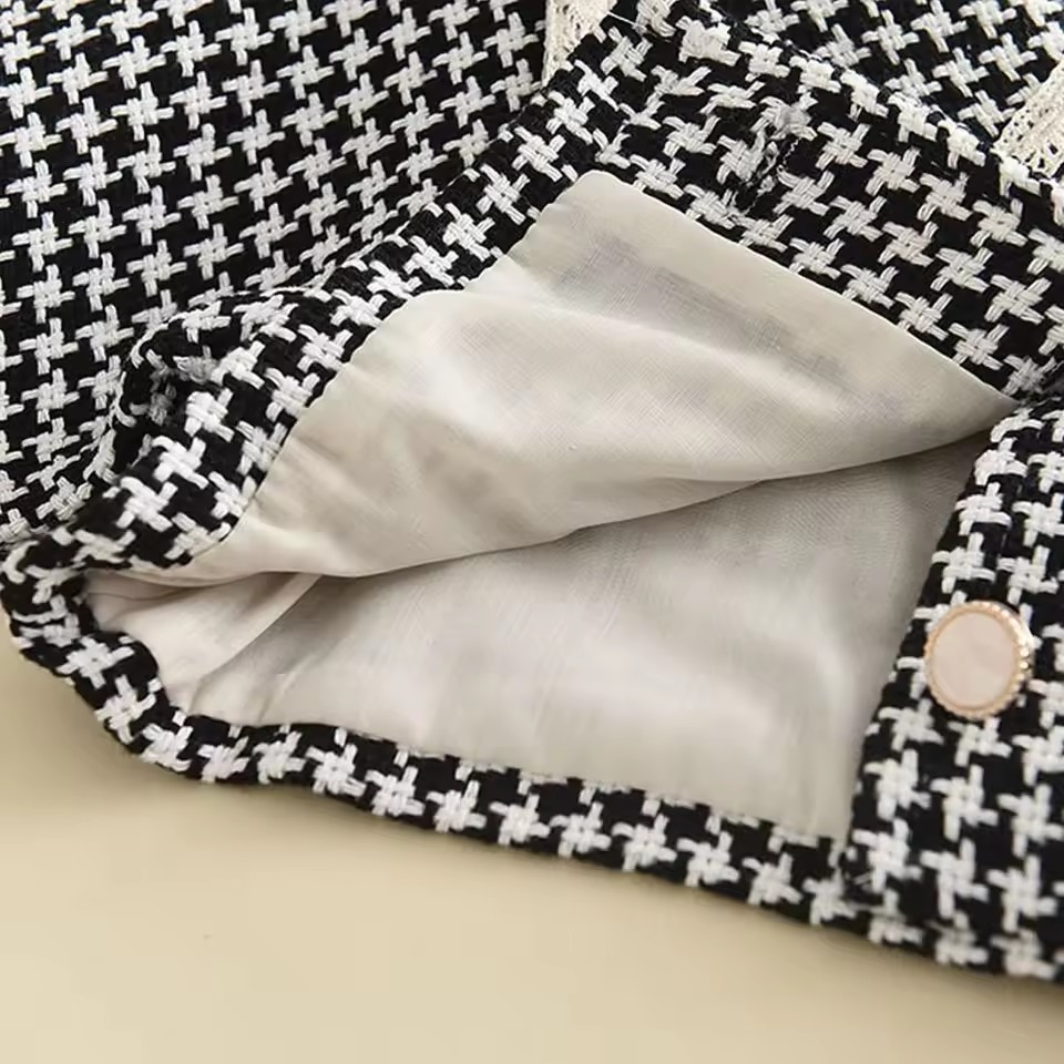 Conjunto Gabriela Preppy Vibes 🎓🌟 - Estampa Xadrez e Aconchego 🔥 para as Mini It-Girls 🎀👑