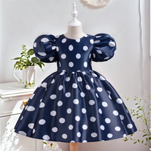 Vestido Minnie Luxo Infantil 🎀👑 – Inspiração Retrô 🕰️, Poá ✨: Must-Have 🔥
