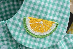 Charme Campestre 🌾 em Nosso Conjuntinho Xadrez 🧺 com Detalhes Gola Peter Pan e Apliques ✨