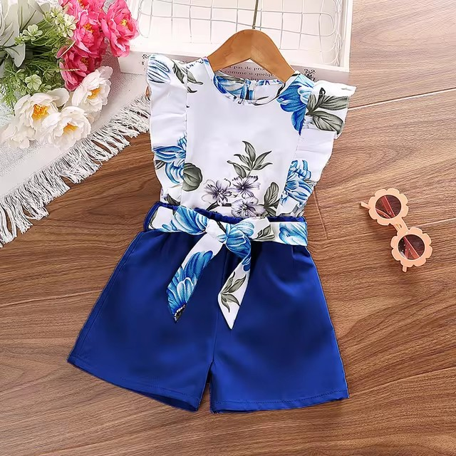 Conjunto Luna Sonho de Estação 💫🏡 – Lookinho Floral Soltinho 💐e Shorts com Laço Fashion 🤗💖
