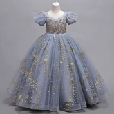 Vestido Emanuelle Estilo Europeu 🌍 – Poliéster Premium 💎✨ – Charme de Princesa 👑💖