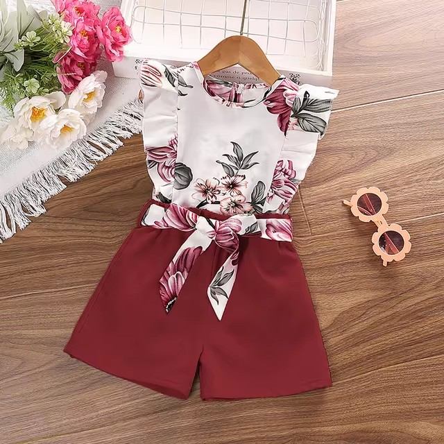 Conjunto Luna Sonho de Estação 💫🏡 – Lookinho Floral Soltinho 💐e Shorts com Laço Fashion 🤗💖