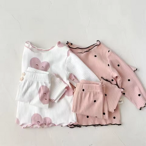 ☁️ Conjunto Liberdade Poá Canelado e Versátil 💫✨ Com Frufru e Toque Suave - Leveza e Paz 🌸💖
