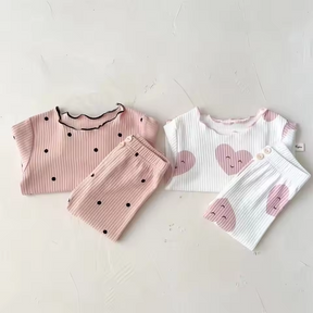 ☁️ Conjunto Liberdade Poá Canelado e Versátil 💫✨ Com Frufru e Toque Suave - Leveza e Paz 🌸💖
