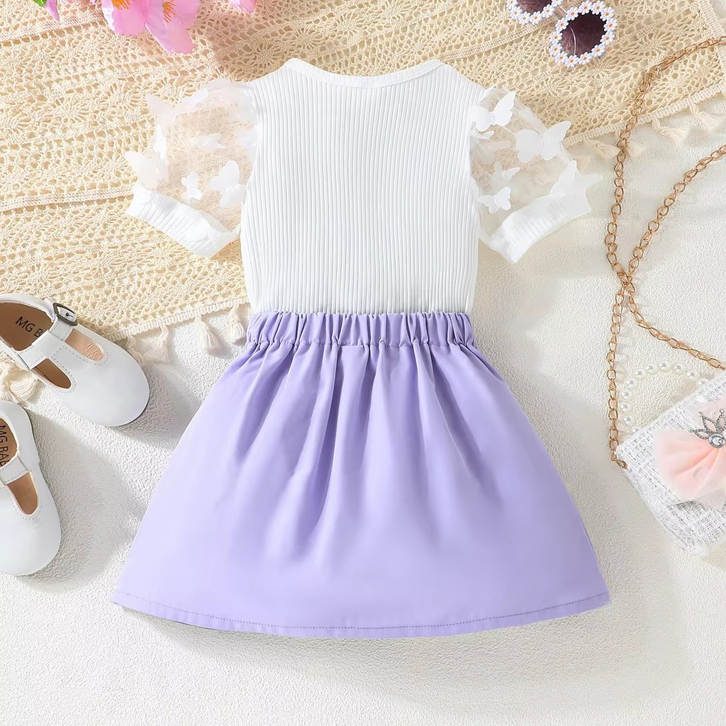 Conjunto Amélia Princesa Moderna 👑👗 – Blusa Puff 💖 Saia Plissada Atemporal ⏳