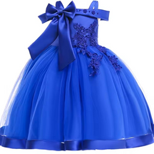 Vestido Eveline Realeza Fashion ⚜️🌟 – Laço Decorativo 🎗️💎 Mangas Românticas 🌸💖