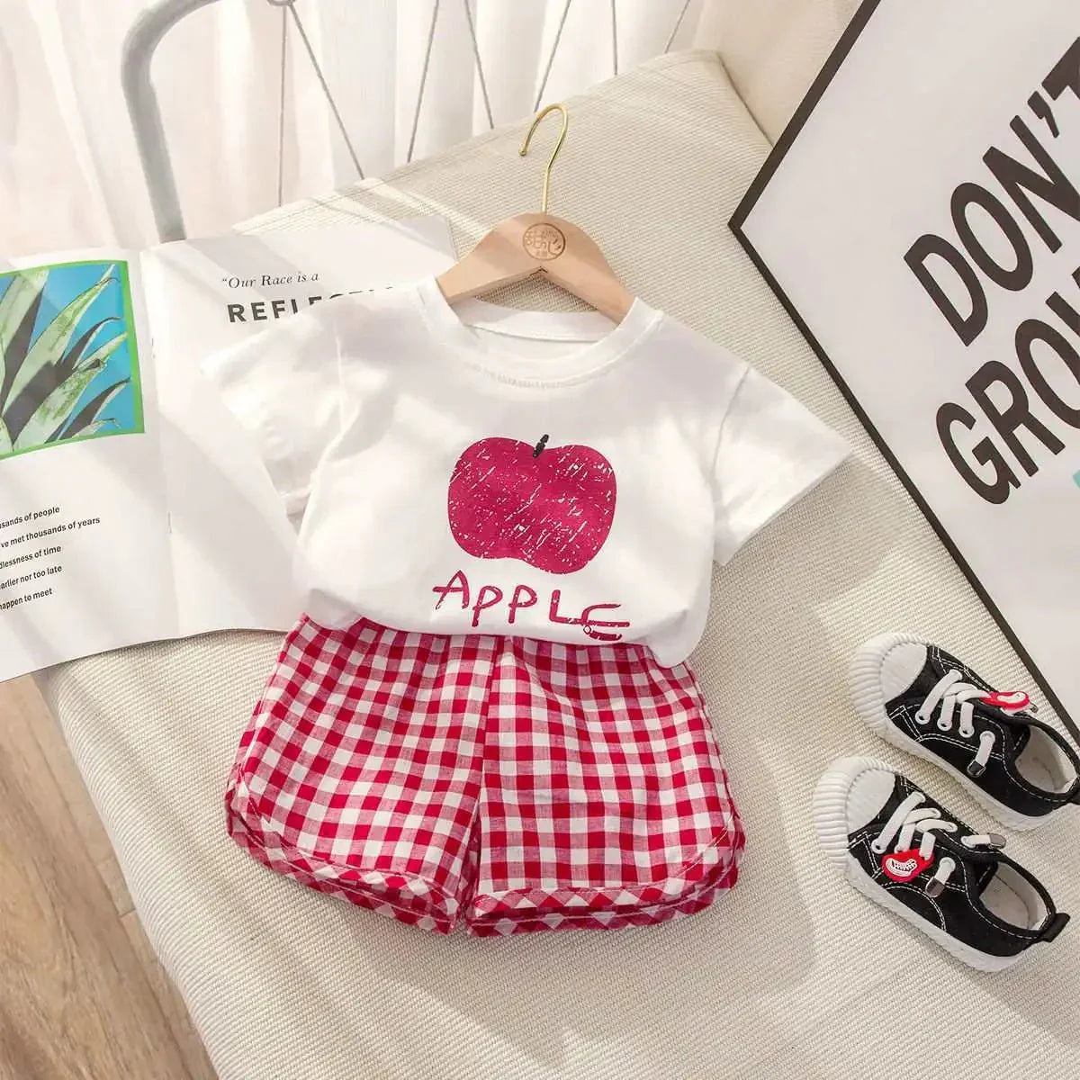 Conjuntinho Xadrez Verão ✨: Puro Charme e Leveza para Sua Pequena Princesa! ☀️💖