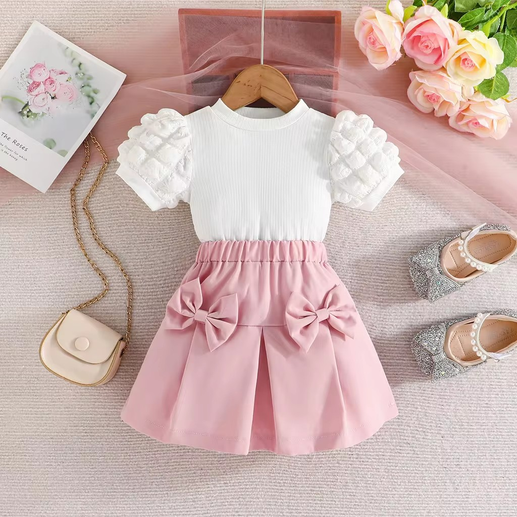 Conjunto Amanda Girlcore 🎀💖 – em Casimira ☁️ para o Verão 🍦☀️