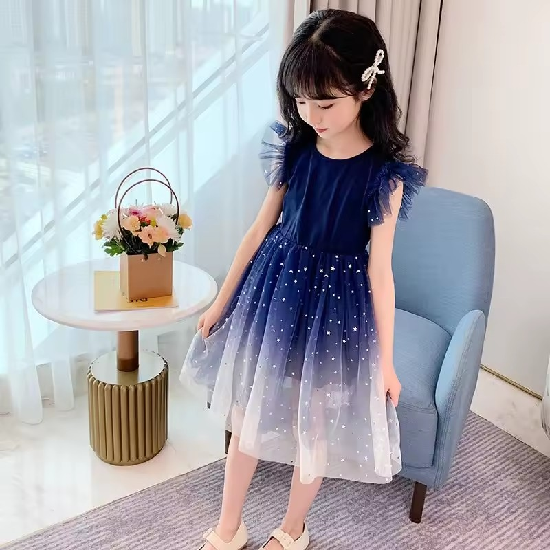 Vestido Hianna Universo Encantado – Saia Volumosa, Tule Estrelado & Charme Fashionista