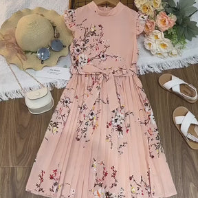 Vestido Lígia Princesa Casual 👑🤍 - Detalhes Franzidos 👗 e Atmosfera Romântica 🥰