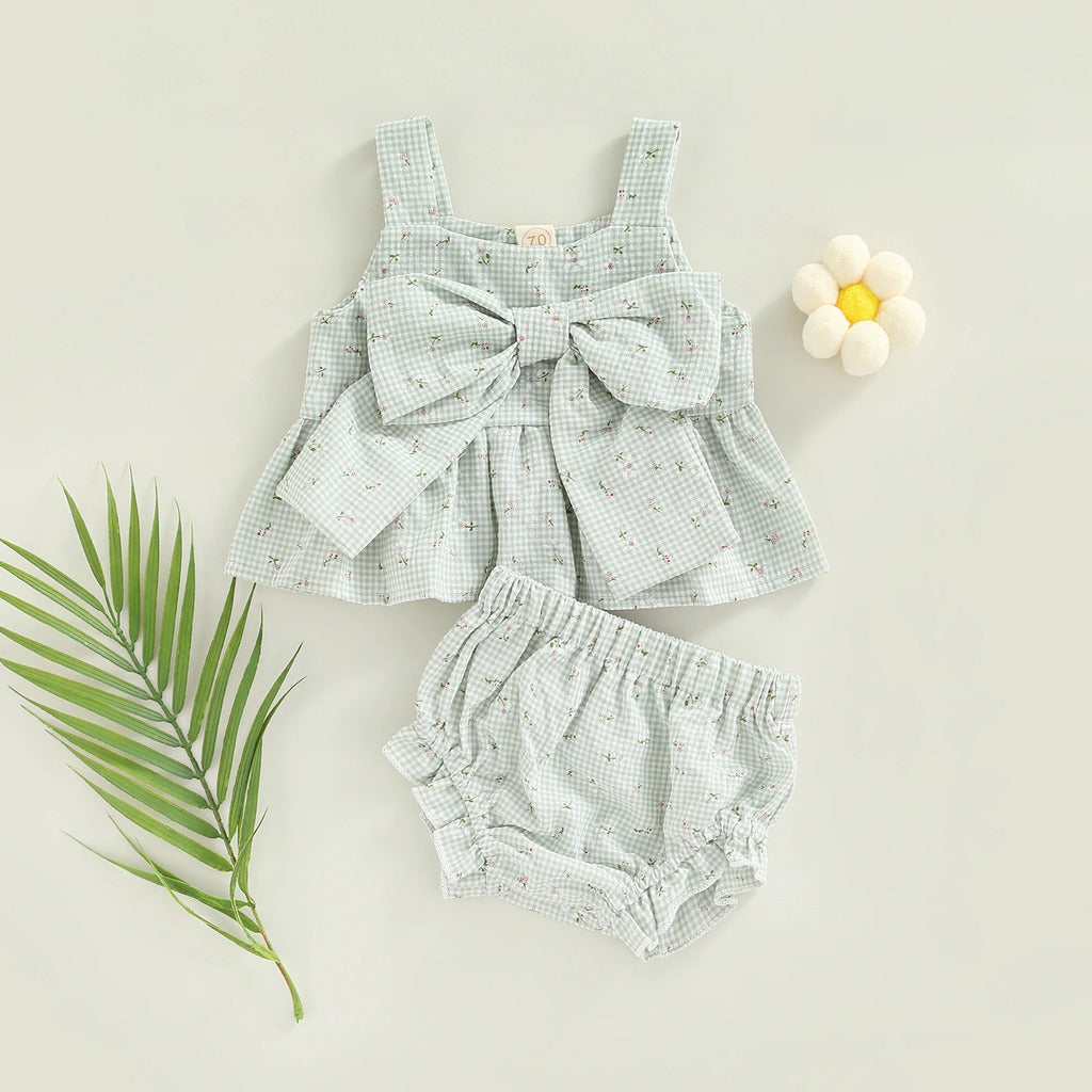 Conjuntinho Mimo Doce Abraço de Algodão ☁️com Lacinho Encantado 🎀 Charme Descomplicado para a Sua Baby Fashion! 👑