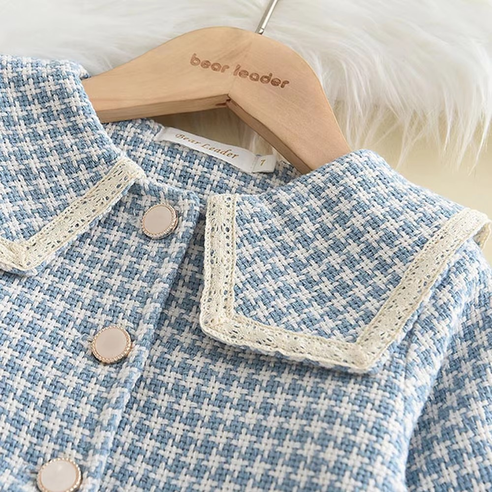 Conjunto Gabriela Preppy Vibes 🎓🌟 - Estampa Xadrez e Aconchego 🔥 para as Mini It-Girls 🎀👑