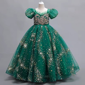 Vestido Emanuelle Estilo Europeu 🌍 – Poliéster Premium 💎✨ – Charme de Princesa 👑💖